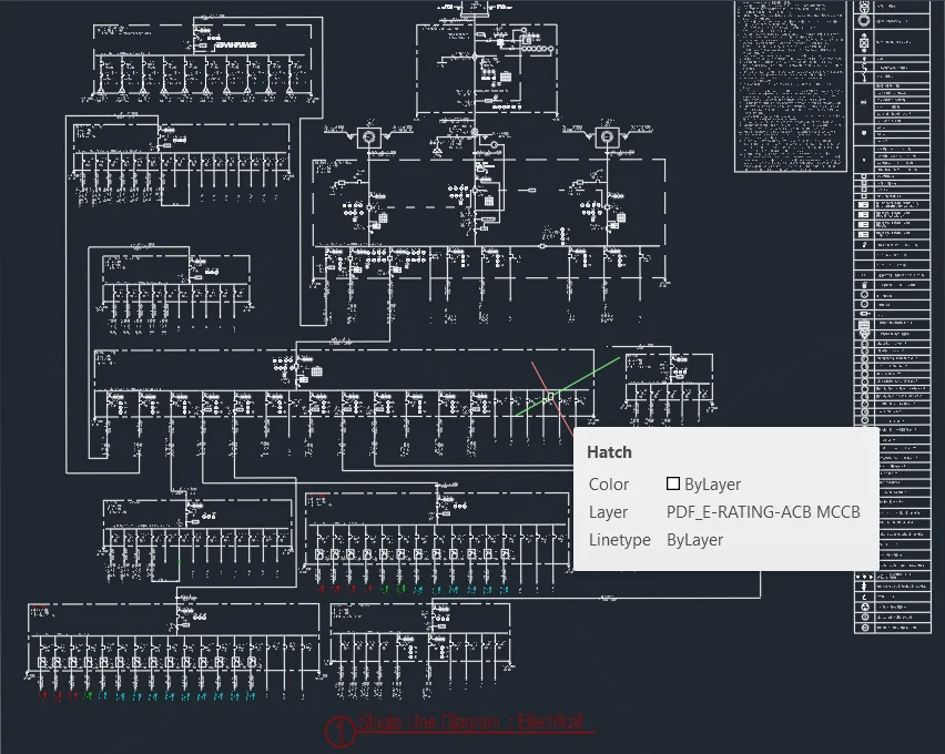 Electrical single line diagram design